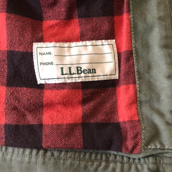 ❌sold❌ Vtg  LL Bean size L 6x/7 Cotton Army Jacket classic rugged preppy - Picture 12 of 13